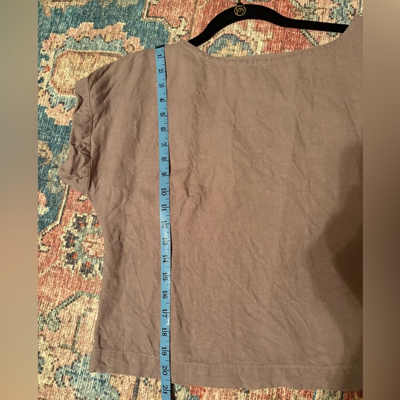 notPERFECTLINEN Short Sleeve Top in Lavender - Picture 7 of 9